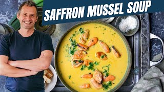Deliciously Golden Saffron Mussel Soup&quot; | Mediterranean recipe finale