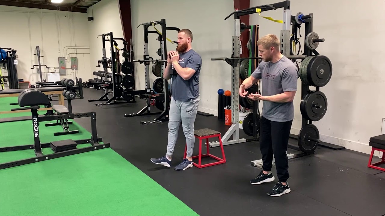 DB/KB Goblet 1 leg Squat to Box Bench - YouTube