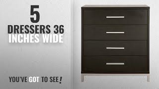 Top 10 Dressers 36 Inches Wide [2018]: ioHOMES Beatrice Modern 4-Drawer Chest, Espresso