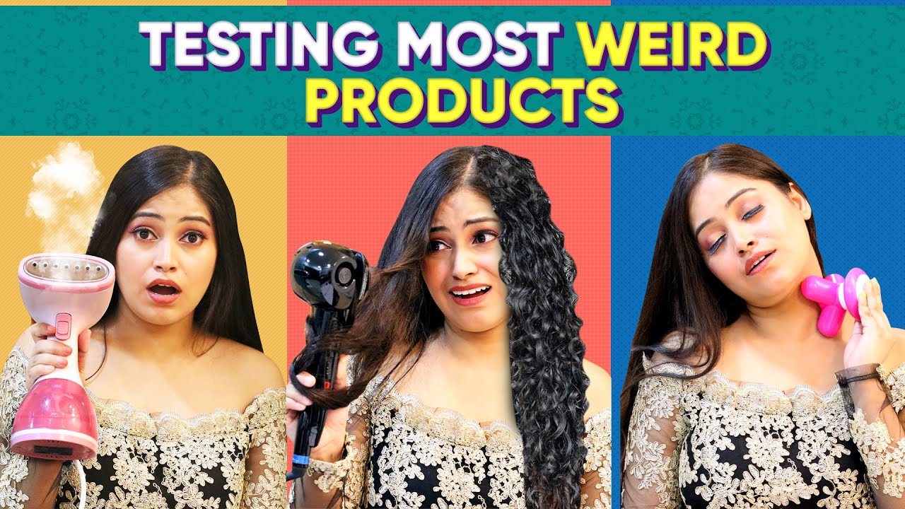 इसने मेरे बाल खराब कर दिये😭Testing Most Weird Beauty Products😦Hair Curler, Crimping, Straightener