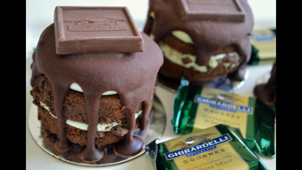 Ghiradelli Mint Chocolate Mini Cakes Tutorial Youtube