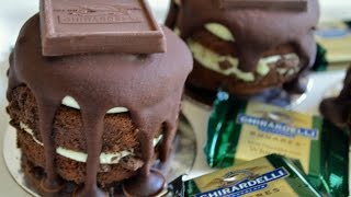 Ghiradelli Mint Chocolate Mini Cakes Tutorial!!!!!!
