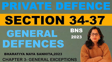 General Exceptions BNS 2023 I Right of Private Defence I Sections 34-37 I Self Defence I