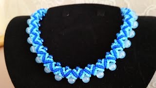 Beaded jewelry. DIY. Колье из бусин и бисера. МК Beaded jewelry. DIY. Колье из бусин и бисера. МК