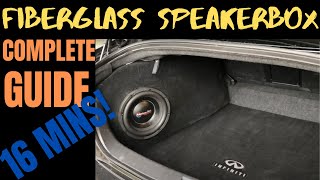 How to Build a CUSTOM FIBERGLASS SUBWOOFER BOX INFINITI Q | BUILT FOR TRUNK CORNER | SHORT