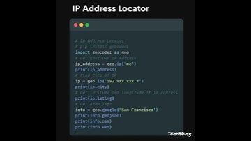Get IP Information using PYTHON ??? #python #pythonprogramming #machinelearning #pythoncode