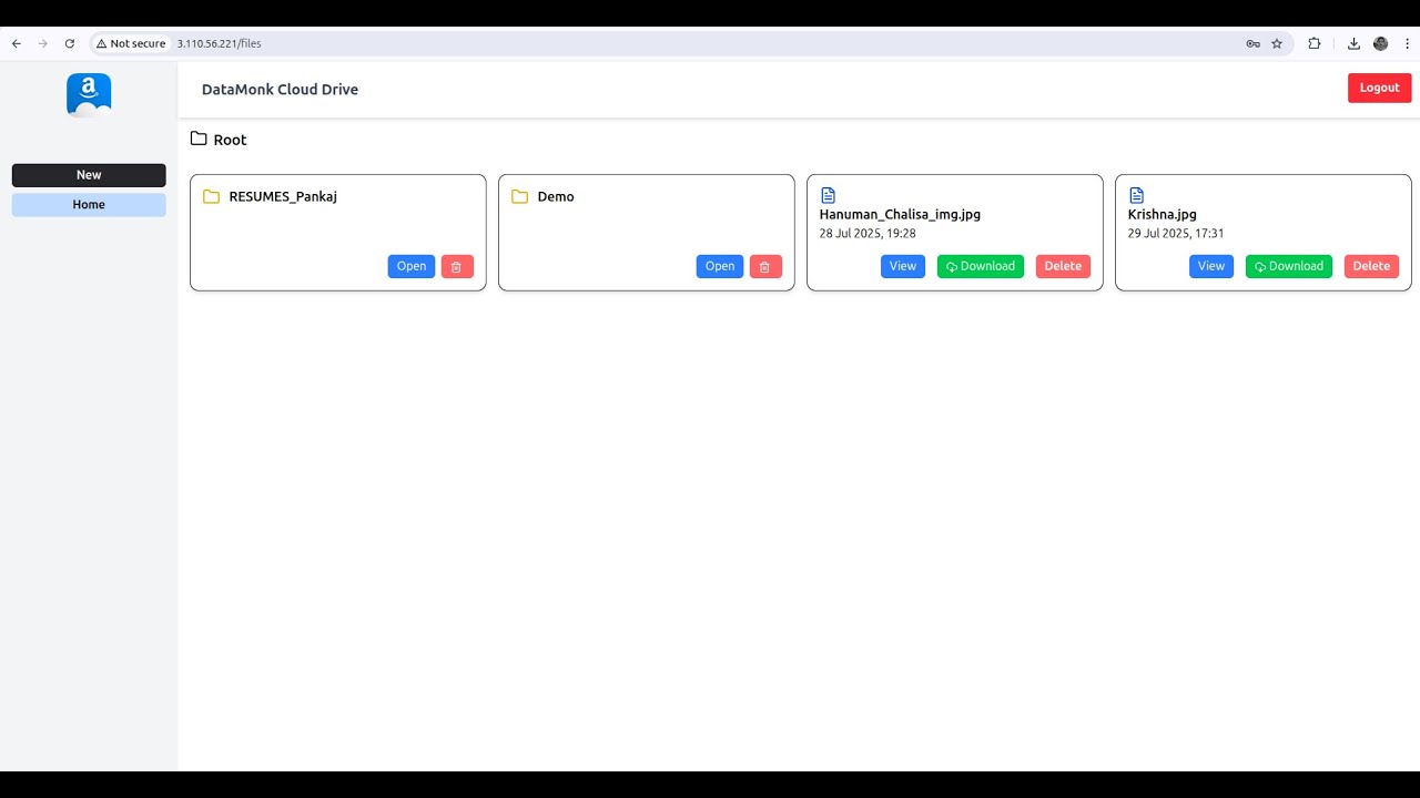 Google Drive Clone Project (Reactjs + Nodejs + Hosted Using Ec2 and S3 ...