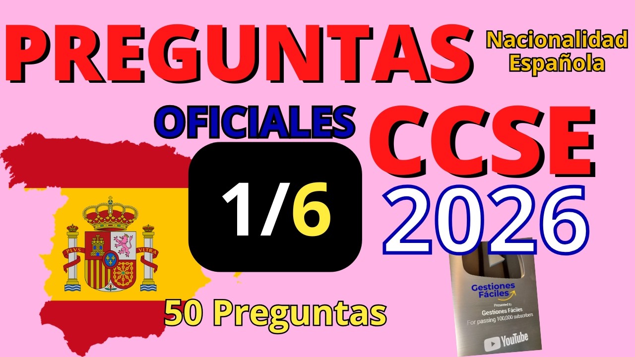 ⏩𝘾𝘾𝙎𝙀 𝙏𝙚𝙨𝙩 𝙀𝙭𝙖𝙢𝙚𝙣 𝟏/𝟔💥𝐂𝐨𝐧𝐬𝐞𝐠𝐮𝐢𝐫 𝐥𝐚 𝐍𝐚𝐜𝐢𝐨𝐧𝐚𝐥𝐢𝐝𝐚𝐝 𝐄𝐬𝐩𝐚𝐧̃𝐨𝐥𝐚 𝐏𝐫𝐞𝐠𝐮𝐧𝐭𝐚𝐬 𝟐𝟎𝟐𝟔😜#gestionesfaciles #CCSE2026