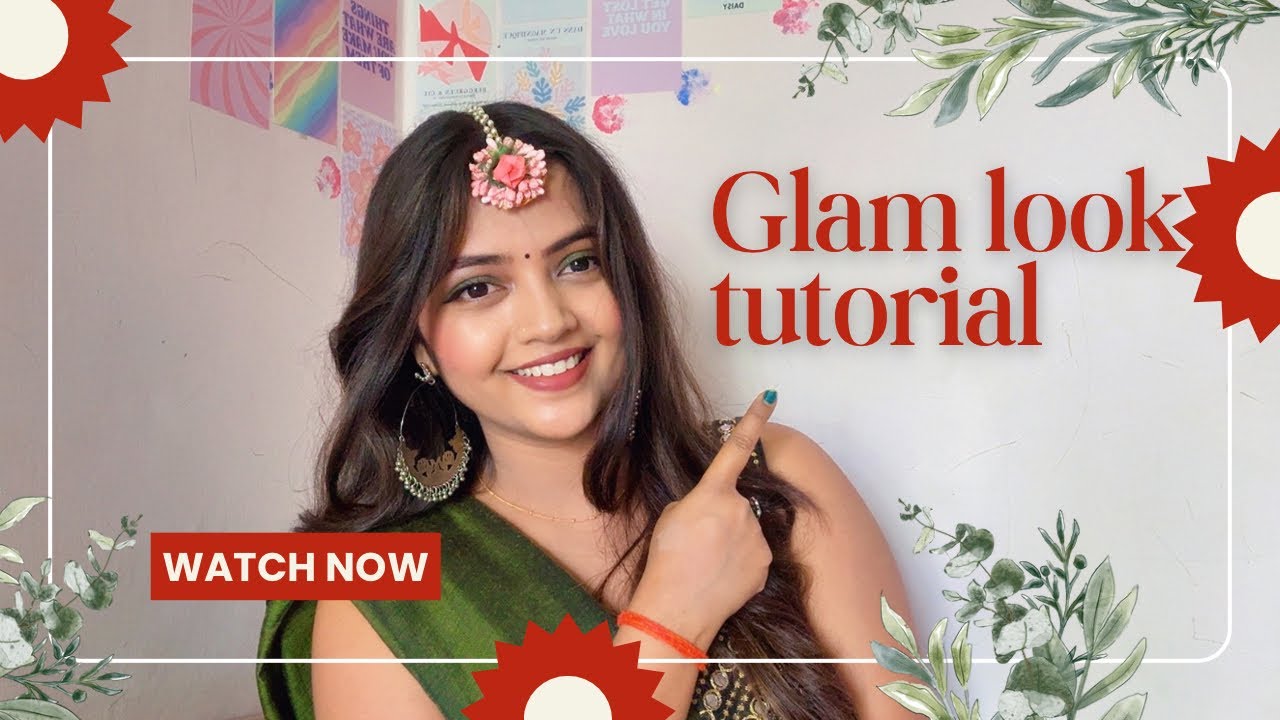 Traditional Glam Look 💚 Simple Festive Makeup & Desi Outfit Style