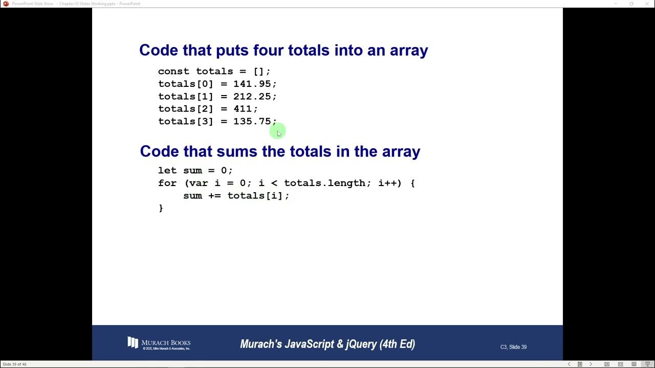 JS For Loops with Arrays - YouTube