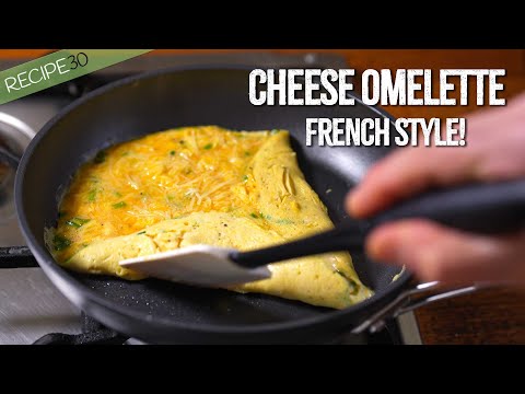 10 Minute French Cheese and Chive Omelette - The Most Delicious Omelette You39ll Ever Make!