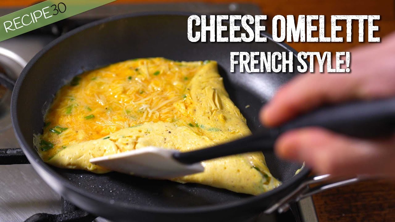 10 Minute French Cheese and Chive Omelette The Most Delicious