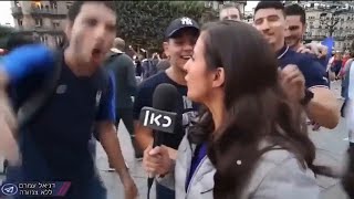 r/AbruptChaos | Israeli reporter in France tries to report on the World Cup