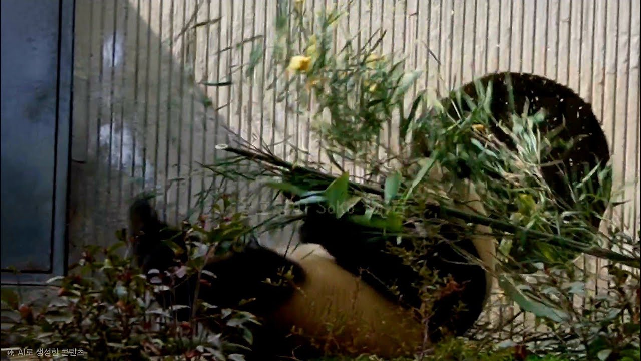 내가 왔다고 푸질을 보여 주는 푸야...!?ㅋㅋㅋ | 2월 16일 오후(푸바오 실시간) Panda Fubao