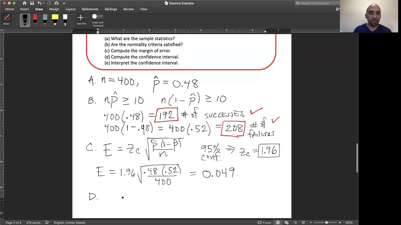 Confidence Interval for a Population Proportion - YouTube
