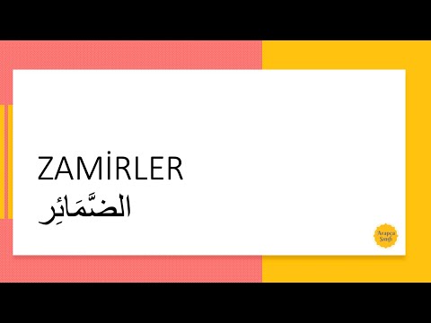 ARAPÇA ZAMİRLER  | KOLAY VE KISA ANLATIM | #tatildegiluzaktanegitim