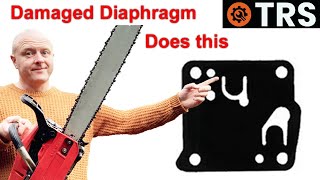 CHAINSAW CARBURETOR DIAPHRAGM:  Why 'Fuel Pump Diaphragm' causes BOG Won't Start