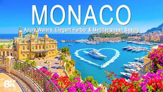 [8K] Monaco 🇲🇨 Luxury Coastline, Palm Beaches &amp; Mediterranean Atmosphere | Deep House 8K