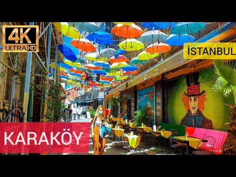 Karaköy Venues [Kemankeş, Mumhane Caddesi Mekanları] Walking Tour Beyoğlu İstanbul | June 2021 | 4K