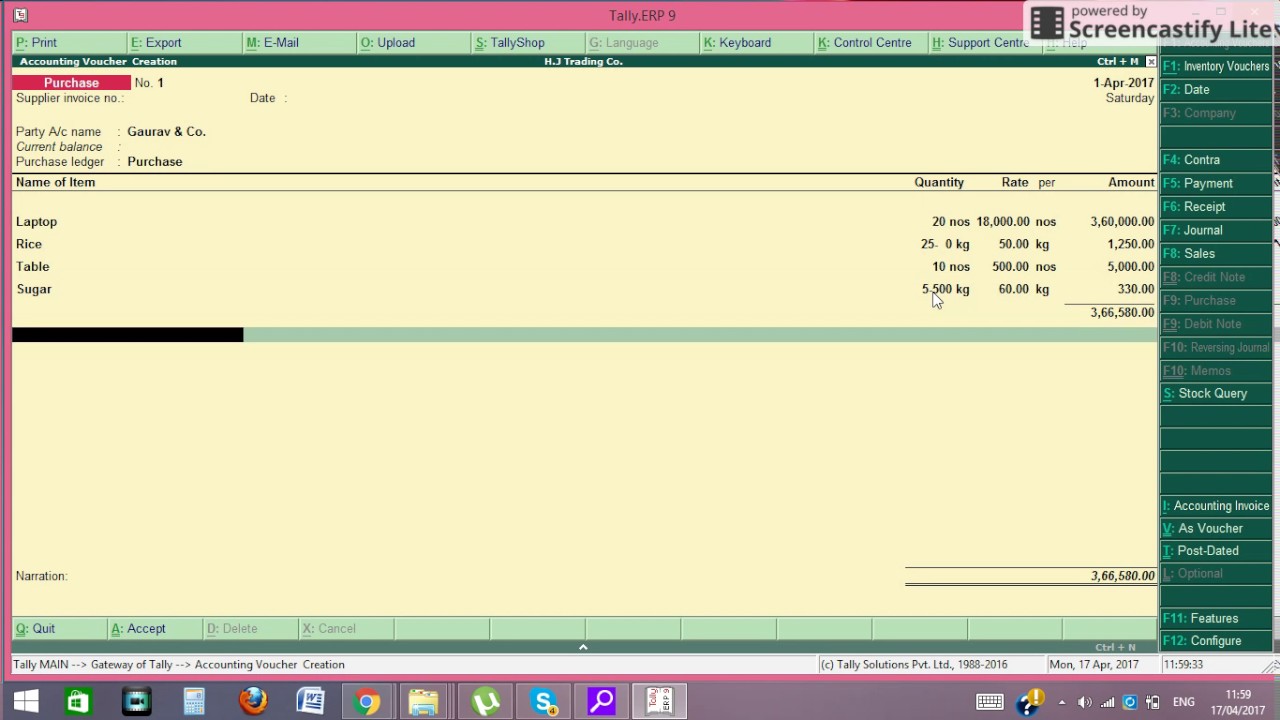 How To Pass Bonus Entry In Tally PEYNAMT