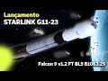 Lançamento do Foguete Falcon 9 com 28 Satélites Starlink V2 Mini 🚀