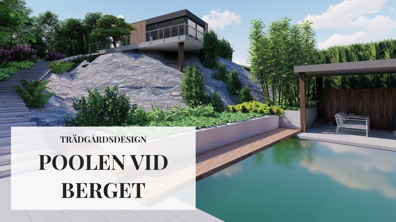 MODERN BETONGPOOL VID BERGET // Natalia Lindberg Trädgårdsdesign