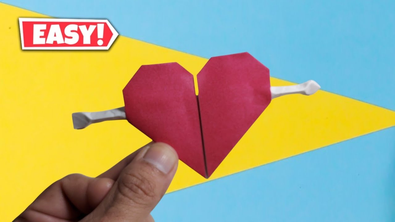 ORIGAMI HEART WITH ARROW [TUTORIAL] 💘😘👌
