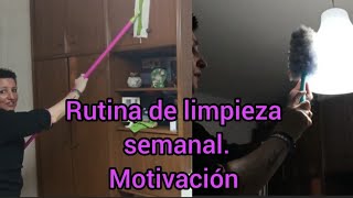 RUTINA DE LIMPIEZA SEMANAL//MOTÍVATE A LIMPIAR CONMIGO//LIMPIEZA DE CASA