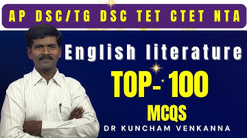 English Literature for AP DSC 2025 | SGT/SA/TGT/PGT ENGLISH | VENKANNA ENGLISHGURU I