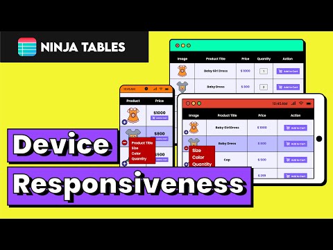 Create a Seamless Viewing Experience with Ninja Tables' Responsive Feature