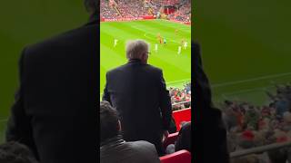 Sir Alex Ferguson Celebrating Man United Win Vs Liverpool At Anfield