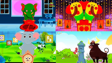 Elephants Vs bull| satisfying effects hickory dickory dock| color inversion| Video Tutorial 🔥