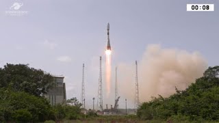 Décollage d'une fusée Soyouz depuis la Guyane