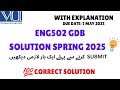 ENG502 GDB SOLUTION SPRING 2025 | #ENG502 GDB CORRECT SOLUTION 2025 #gdbsolution