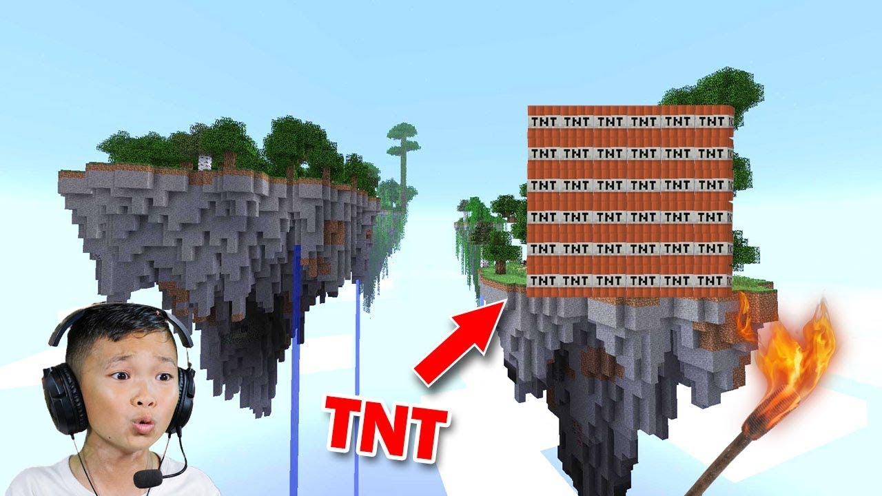 Blowing Up Mountains In Minecraft (1000+ TNT) -TigerBox HD toysrus