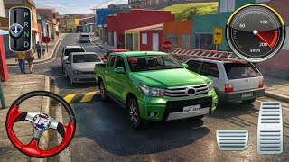 😍 "Green Pickup Truck City Drive: Realistic 3D Car Racing 🚗💚" screenshot 3