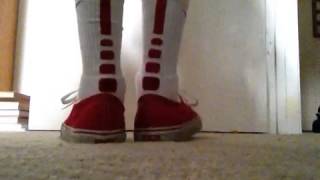 Thumbnail Nike elite socks white/red on feet