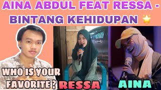 Ressa Feat Aina Abdul - Bintang Kehidupan (Nike Ardilla) | Indonesia & Malaysia Cover | Indo React