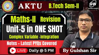AKTU Maths-2 Unit-5 Live One Shot Revision 🔥 | Gulshan Sir | Gateway Classes