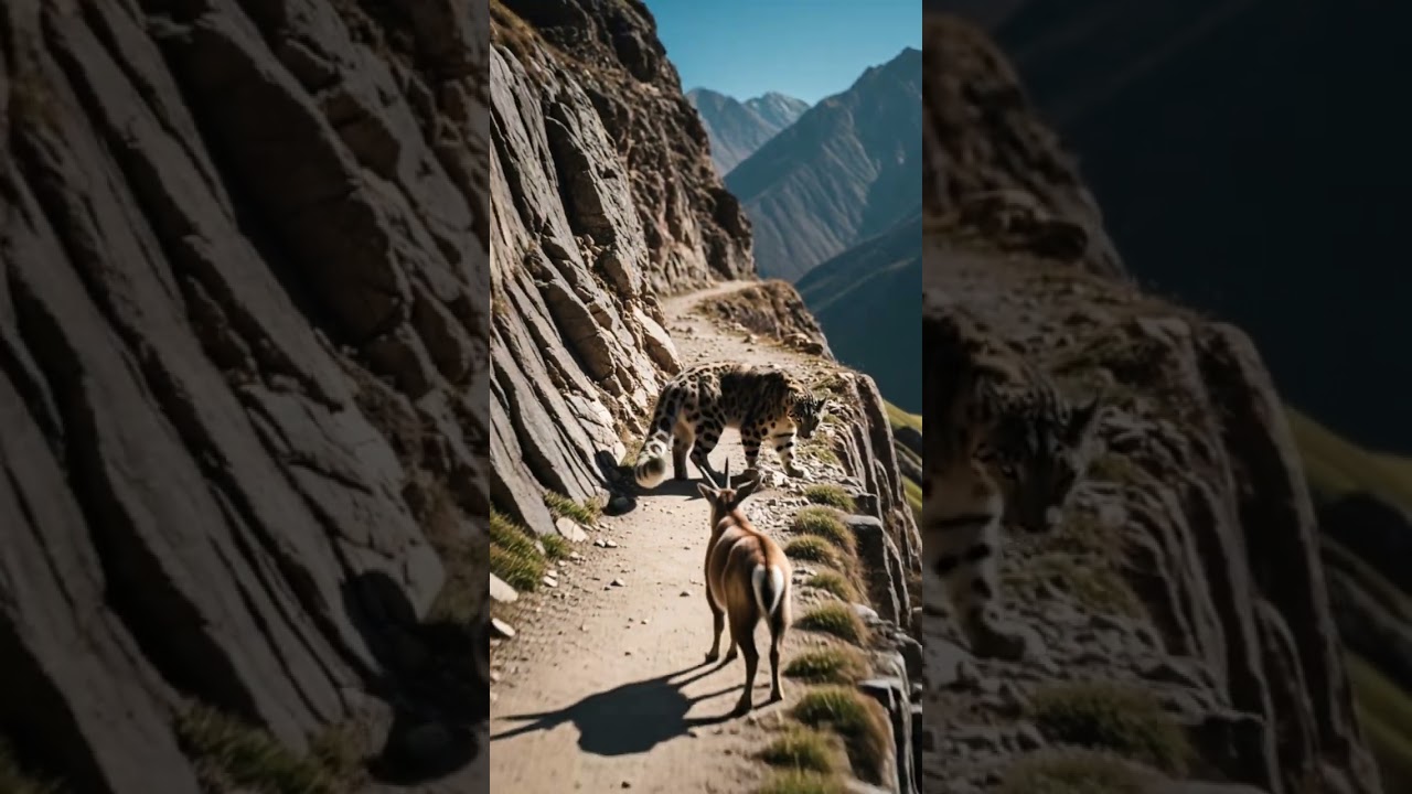 Will the leopard successfully catch the goat, watch the thrilling chase 