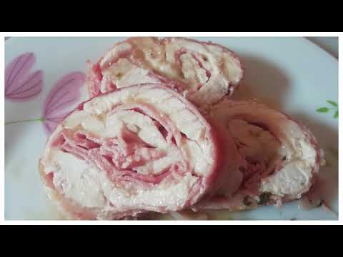 Video: Rotolo Di Pollo Essiccato Con Pancetta