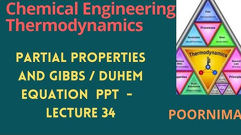 PARTIAL PROPERTIES AND GIBBS DUHEM EQUATION PPT -     LECTURE 34  #chemicalengineering