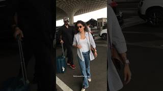 #sanyamalhotra looks gorgeous in a casual #airportlook #mumbai #shorts