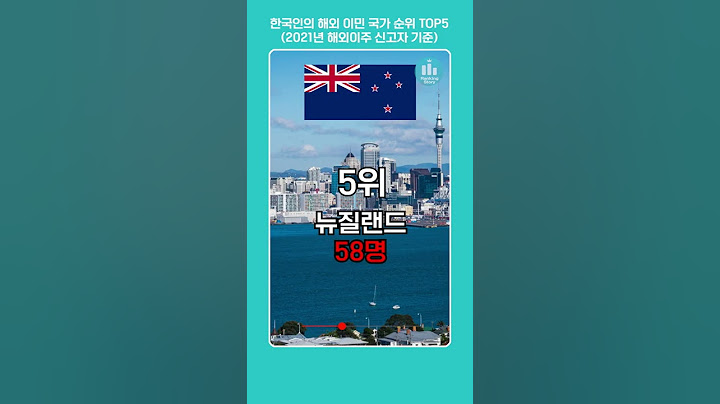 한국에서 가장 많이 이민 간 국가 순위🏅 TOP5