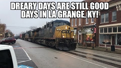 Een sombere dag is nog steeds een goede dag voor straattreinen in La Grange, Kentucky!