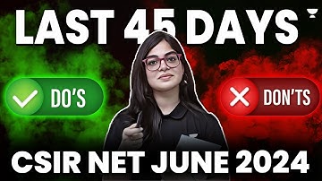 Last 45 days Preparation strategy for CSIR NET Chemical Science | CSIR NET June 2024 preparation