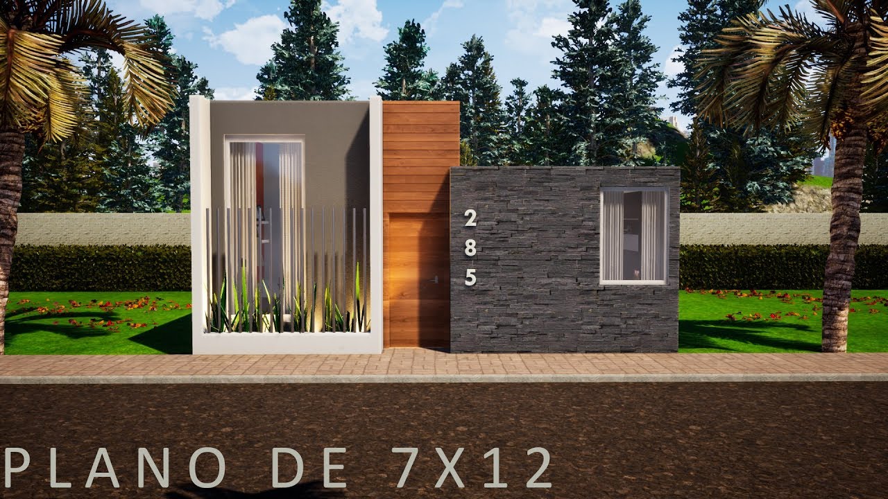 Plano de casa de 7x12 metros - YouTube