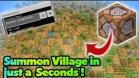 How to Summaon instant village using Command Block in Minecraft PE/BE 1.19 ! 👍
