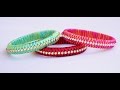 silk thread criss cross bangle making video