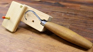 How To Make A Wooden Swivel Spoon / Hook Knife Sheath - Lee Stoffer